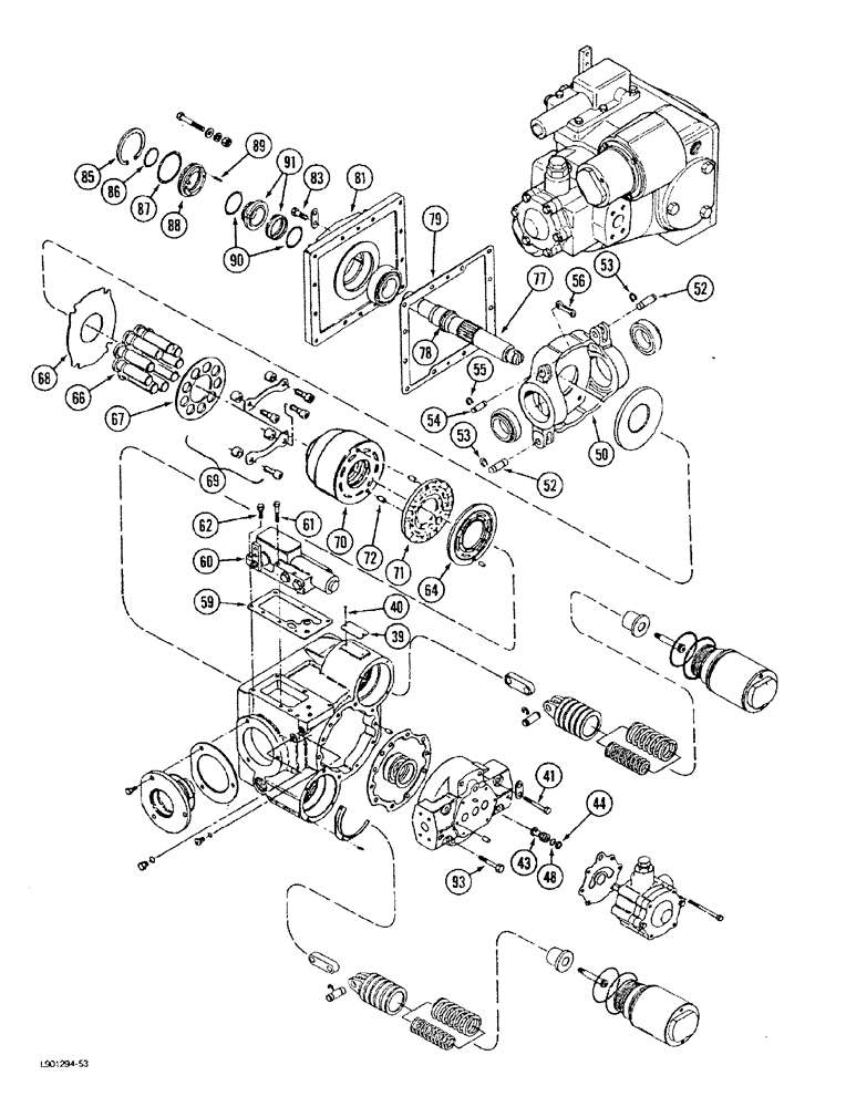 Схема запчастей Case IH 1620 - (6-18) - HYDROSTATIC PUMP (CONT) (03) - POWER TRAIN