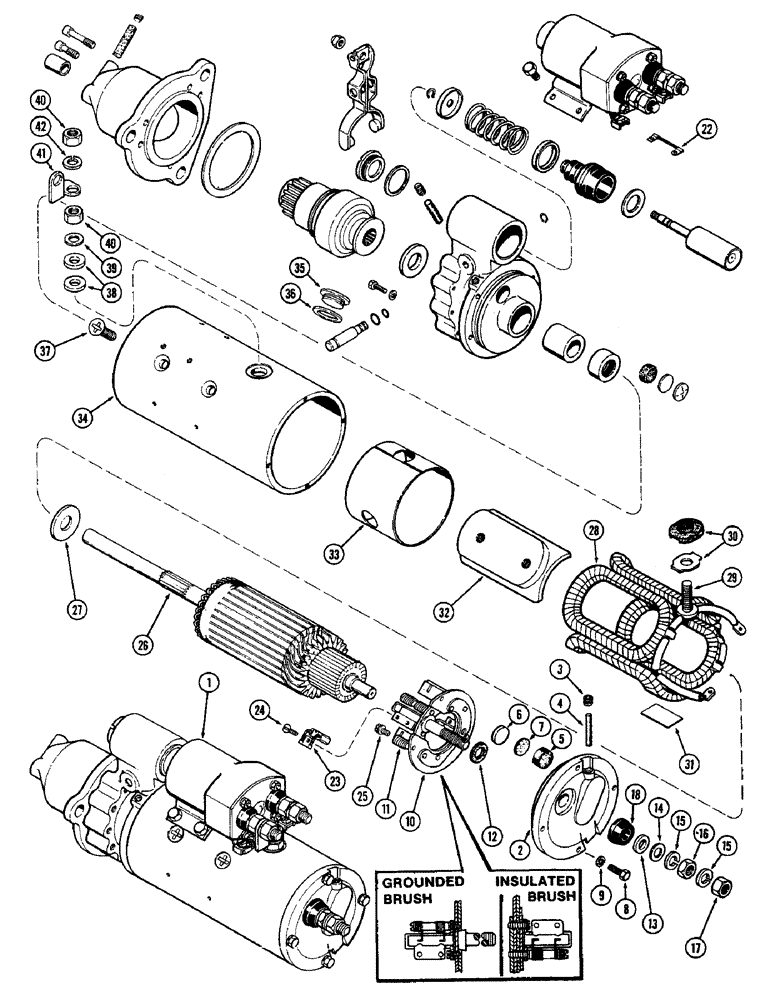 Схема запчастей Case IH 2590 - (4-116) - A145324 STARTER ASSEMBLY (04) - ELECTRICAL SYSTEMS