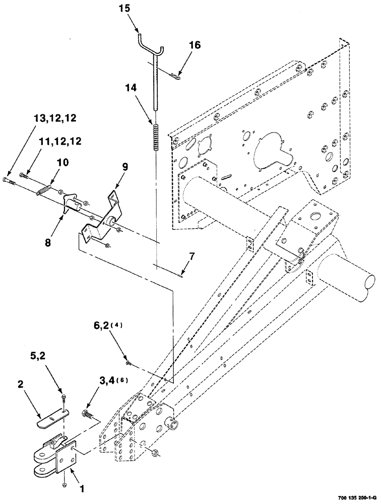 Схема запчастей Case IH RS561 - (07-004) - HITCH AND TONGUE ASSEMBLY (12) - MAIN FRAME