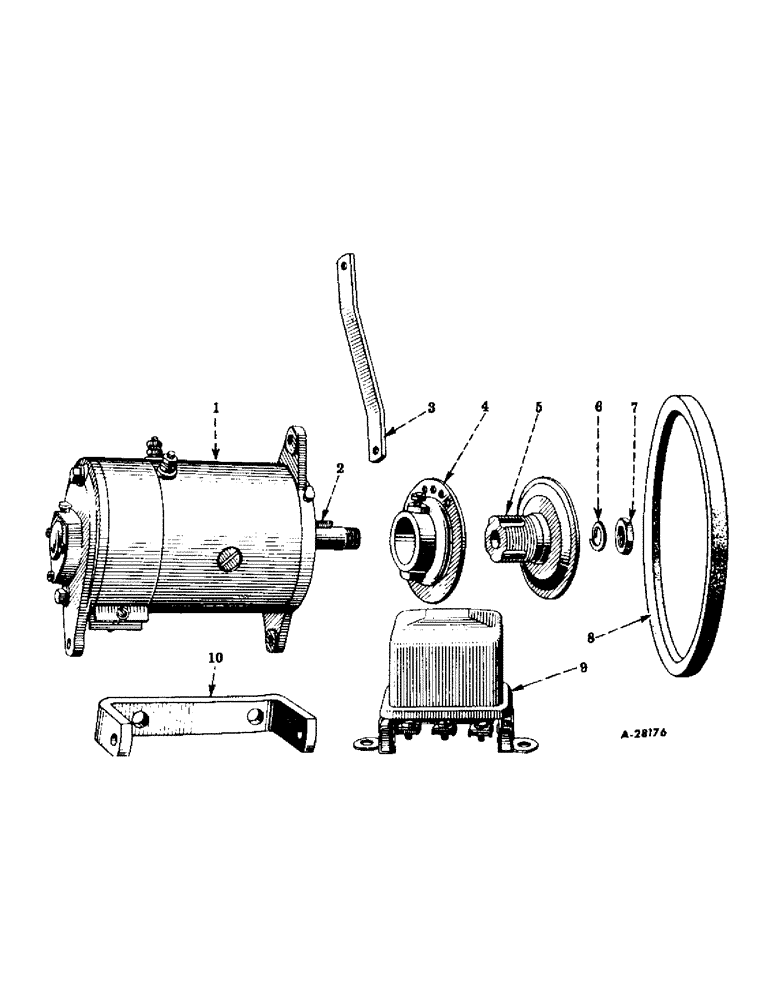 Схема запчастей Case IH SUPER M - (108) - ELECTRICAL SYSTEM, CARBURETED ENGINE, GENERATOR AND CONNECTIONS (06) - ELECTRICAL SYSTEMS