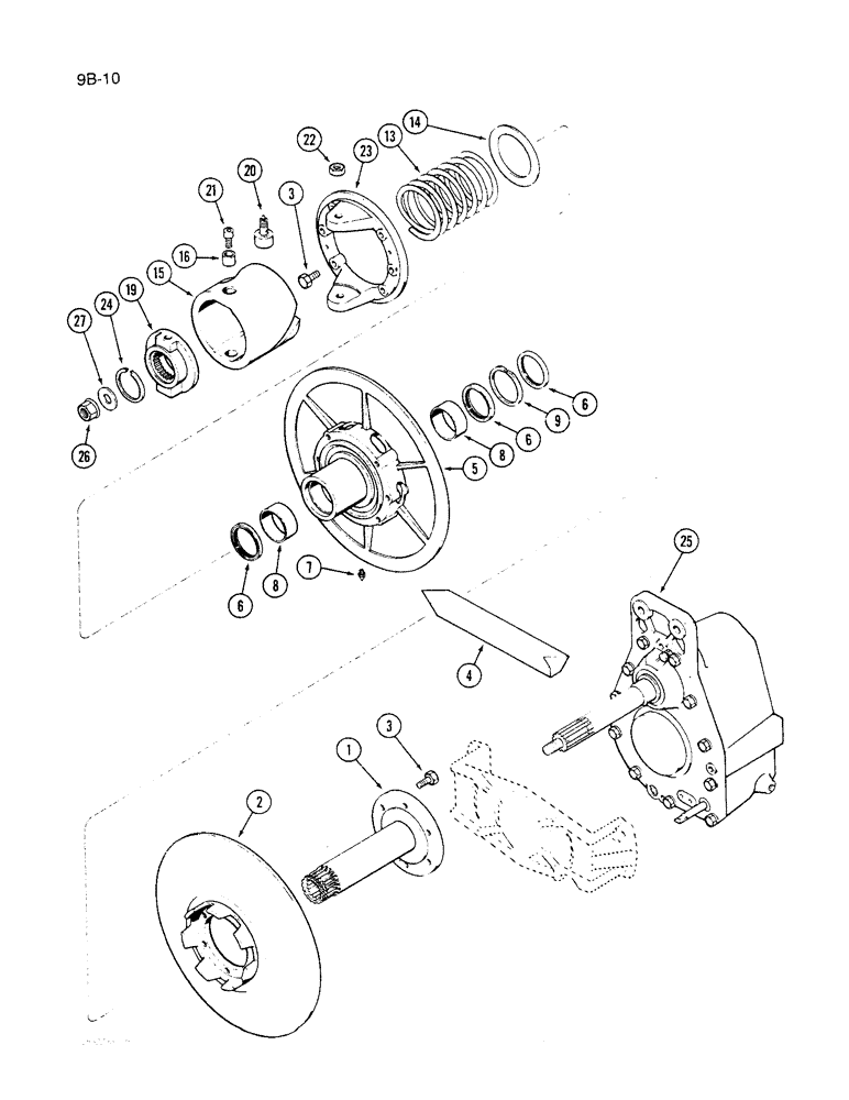 Схема запчастей Case IH 1640 - (9B-10) - 1315291C2 ROTOR DRIVE, P.I.N. JJC0024223 AND AFTER (14) - ROTOR, CONCANVES & SIEVE