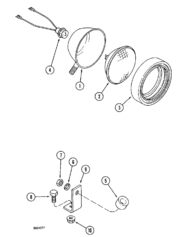 Схема запчастей Case IH 1644 - (4-26) - GRAIN TANK AND UNLOADER LAMP (06) - ELECTRICAL