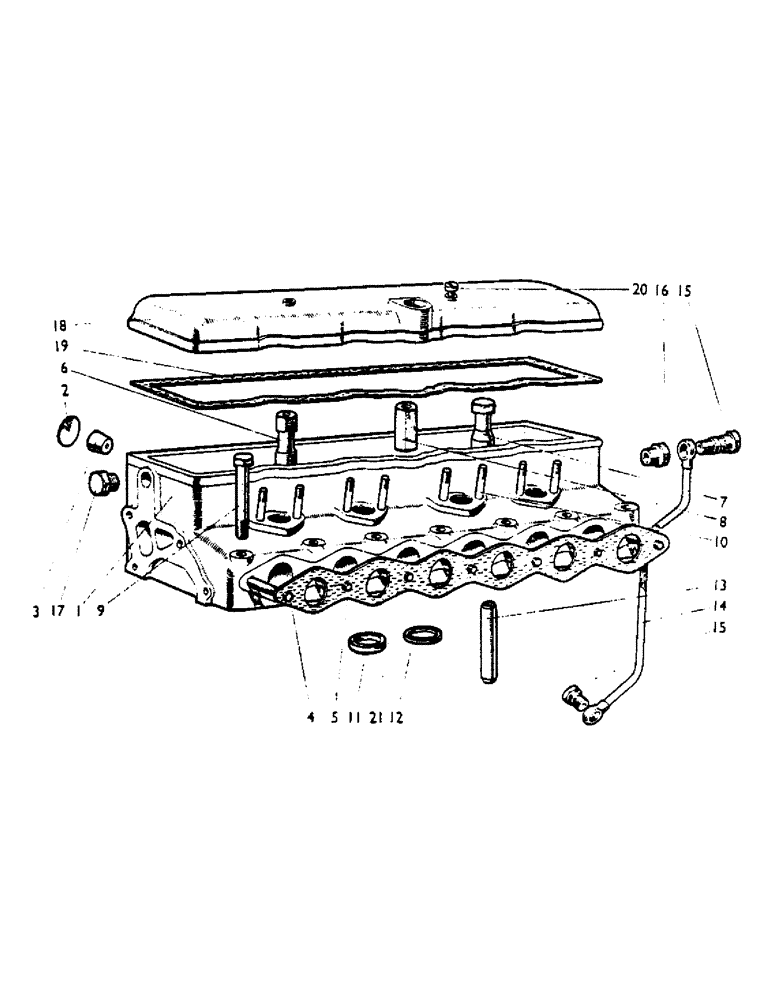 Схема запчастей Case IH 880 - (09) - CYLINDER HEAD, ALL MODELS (01) - ENGINE