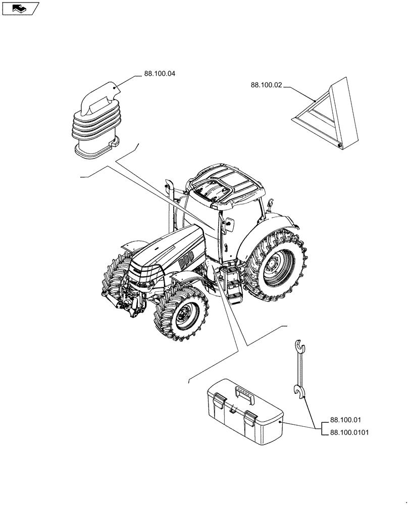 Схема запчастей Case IH PUMA 170 - (88.000.00[02]) - PICTORIAL INDEX - ACCESSORIES (88) - ACCESSORIES
