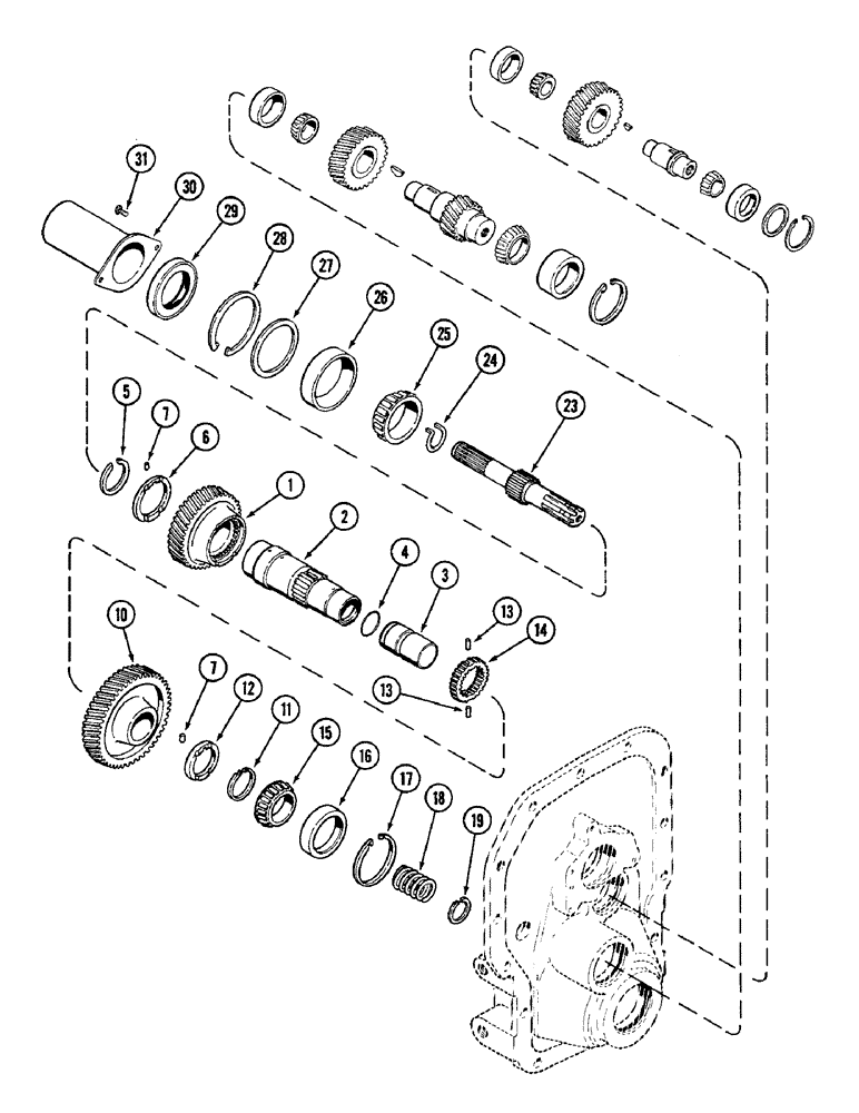 Схема запчастей Case IH 2096 - (6-230) - PTO OUTPUT SHAFT, DUAL SPEED, 540 - 1000 RPM (06) - POWER TRAIN