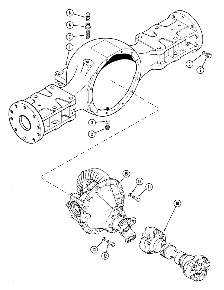 Схема запчастей Case IH 4694 - (6-226) - REAR AXLE AND DIFFERENTIAL ASSEMBLY (06) - POWER TRAIN