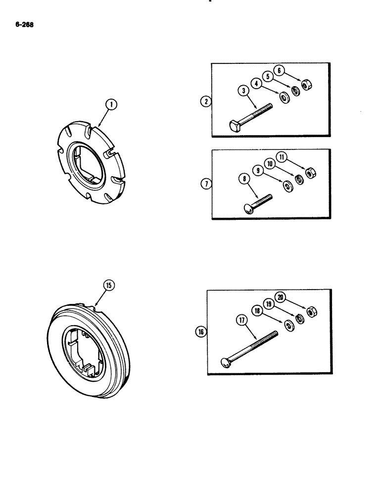 Схема запчастей Case IH 2294 - (6-268) - REAR WHEEL WEIGHTS (06) - POWER TRAIN