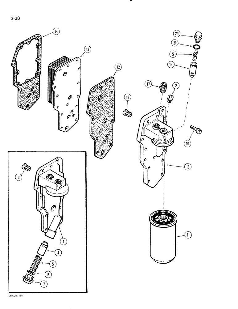 Схема запчастей Case IH 2096 - (2-038) - OIL FILTER AND COOLER, 6TA-590 ENGINE (02) - ENGINE