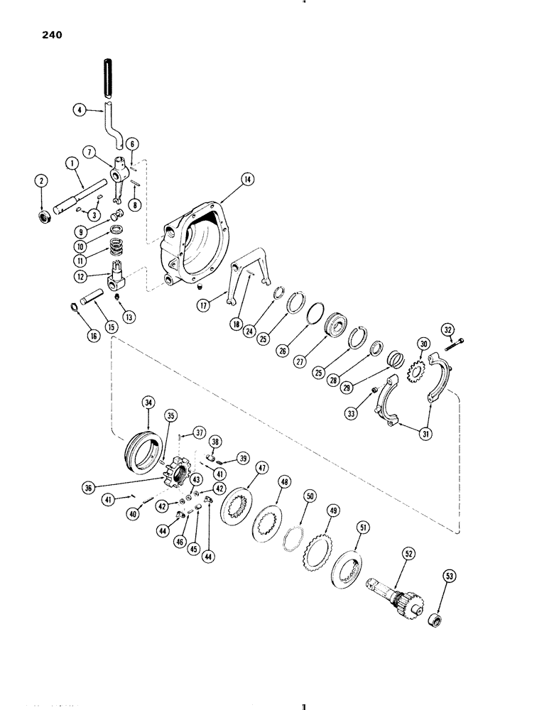 Схема запчастей Case IH 570 - (240) - INDEPENDENT P.T.O. CLUTCH AND LINKAGE (06) - POWER TRAIN