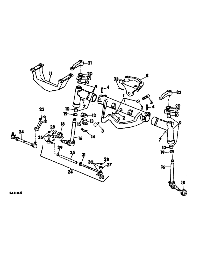 Схема запчастей Case IH HYDRO 70 - (14-02) - SUSPENSION, ADJUSTABLE WIDE TREAD FRONT AXLE Suspension