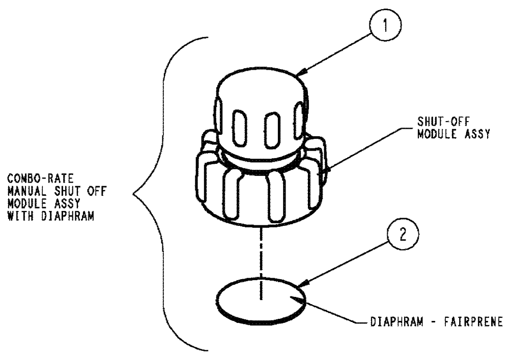 Схема запчастей Case IH 3185 - (11-009) - MODULE, SHUT-OFF WITH DIAPHRAM Options