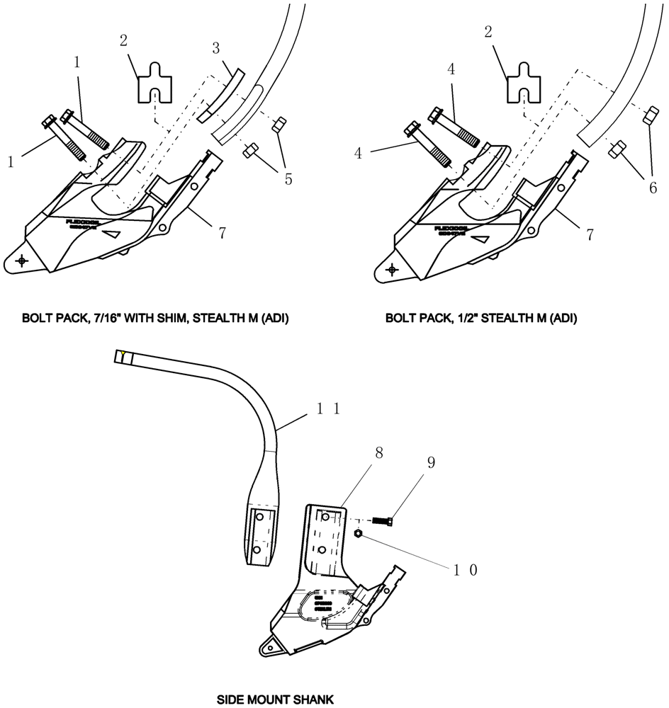 Схема запчастей Case IH ATX700 - (08.080.1) - STEALTH, MOUNTING HARDWARE FOR OPENERS Related Equipment