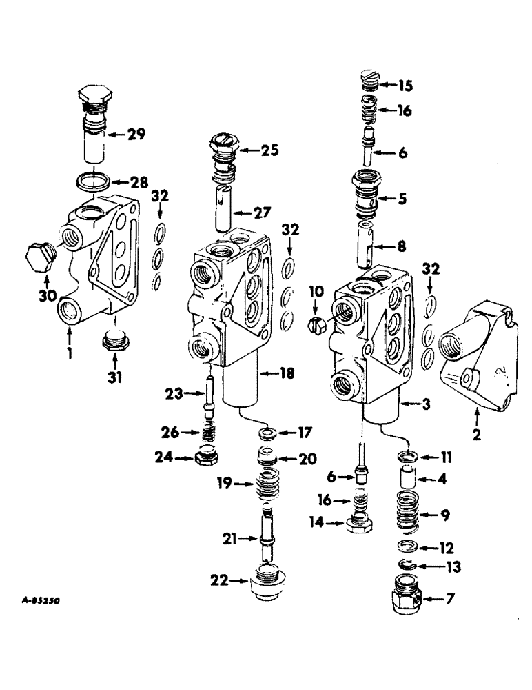 Схема запчастей Case IH 95 - (10-12) - HYDRAULICS, CONTROL VALVE (07) - HYDRAULICS