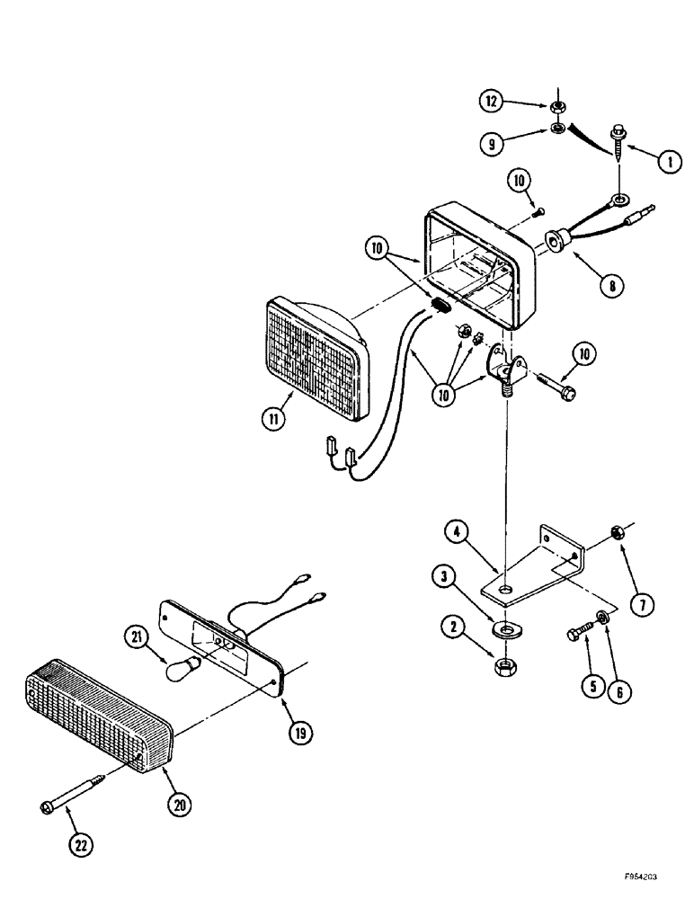 Схема запчастей Case IH 9350 - (4-46) - LAMP ASSEMBLIES (04) - ELECTRICAL SYSTEMS