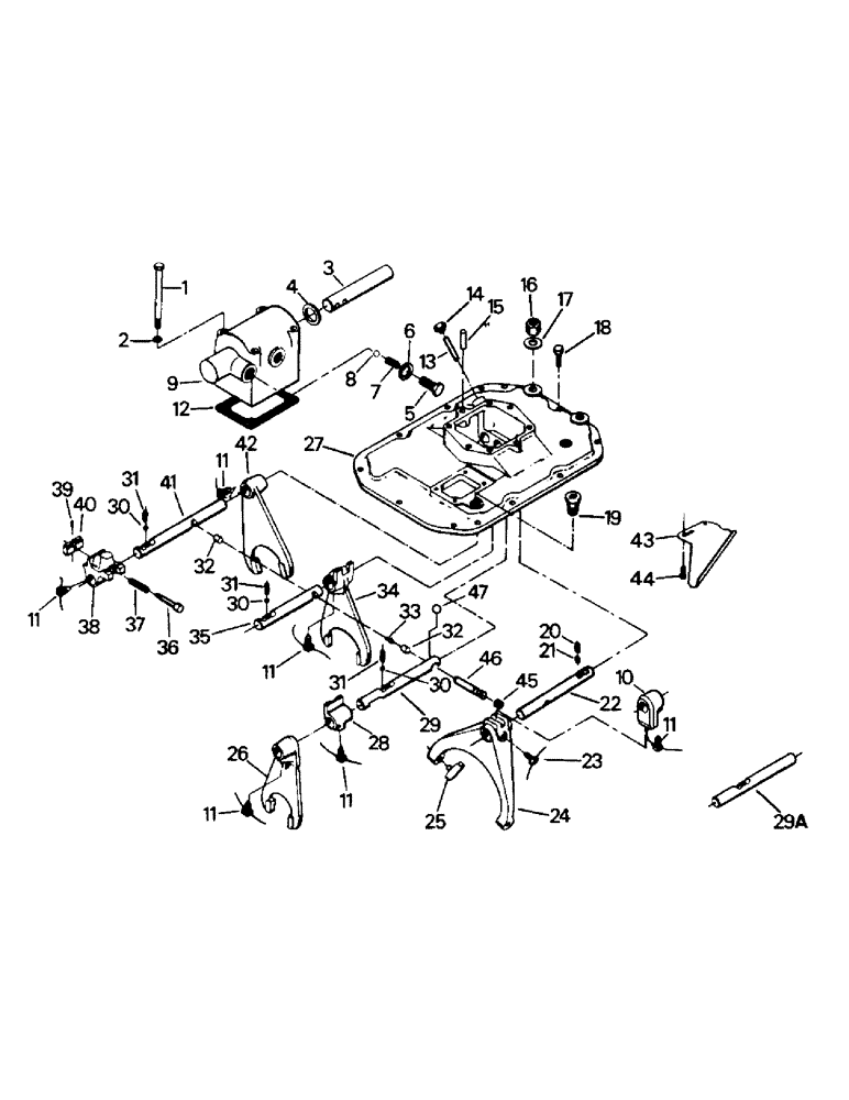 Схема запчастей Case IH ST225 - (04-27) - TRANSMISSION SHIFTER HOUSING (04) - Drive Train