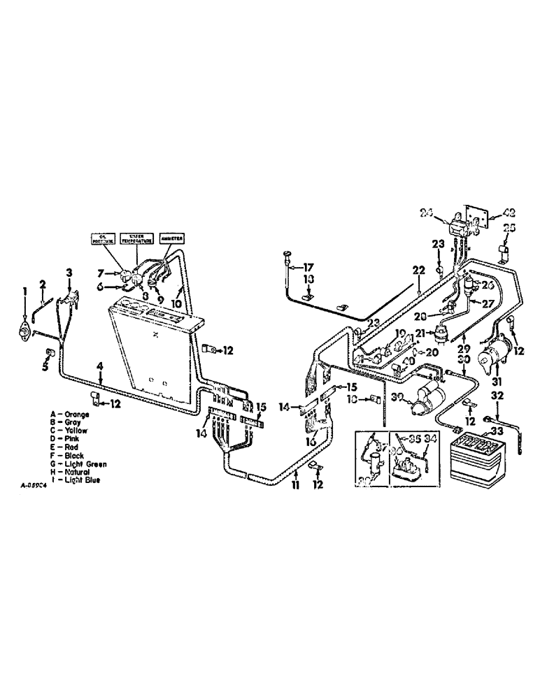 Схема запчастей Case IH 403 - (386) - ELECTRICAL SYSTEM, WIRING DIAGRAM, FOR C-263 ENGINE, COMBINE SERIAL NO. 9956 AND BELOW (55) - ELECTRICAL SYSTEMS