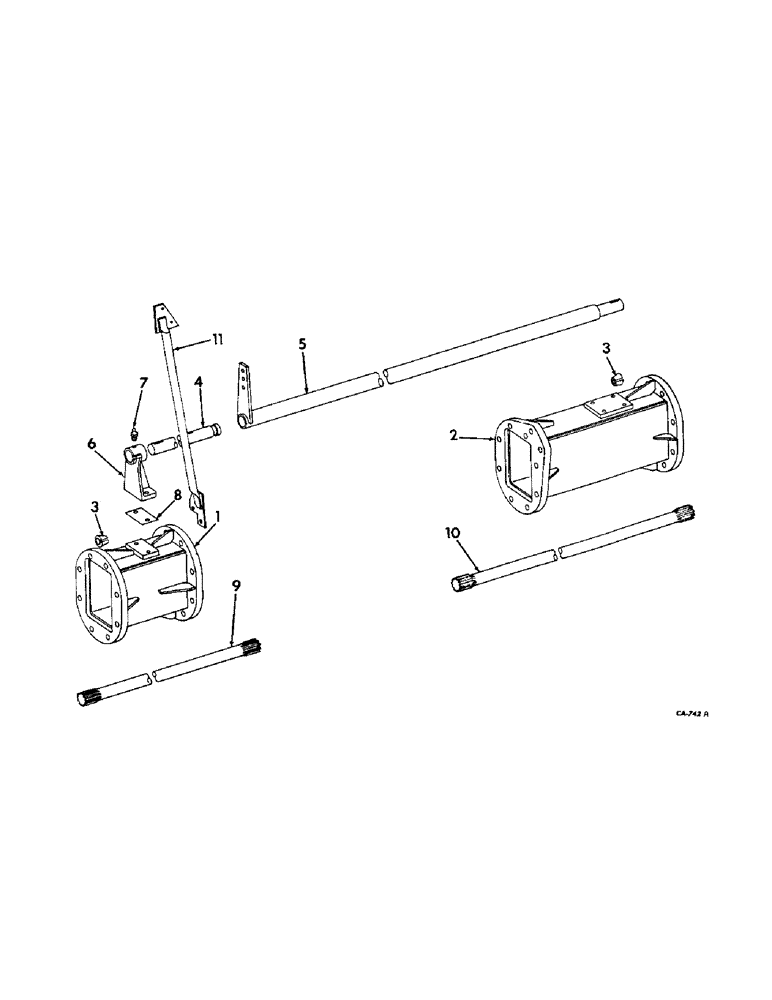 Схема запчастей Case IH 715 - (07-09) - DRIVE TRAIN, MAIN AXLE 120 IN. TREAD EXTENSION, FOR USE W/OPERATORS PLAT. EXTENSION Drive Train