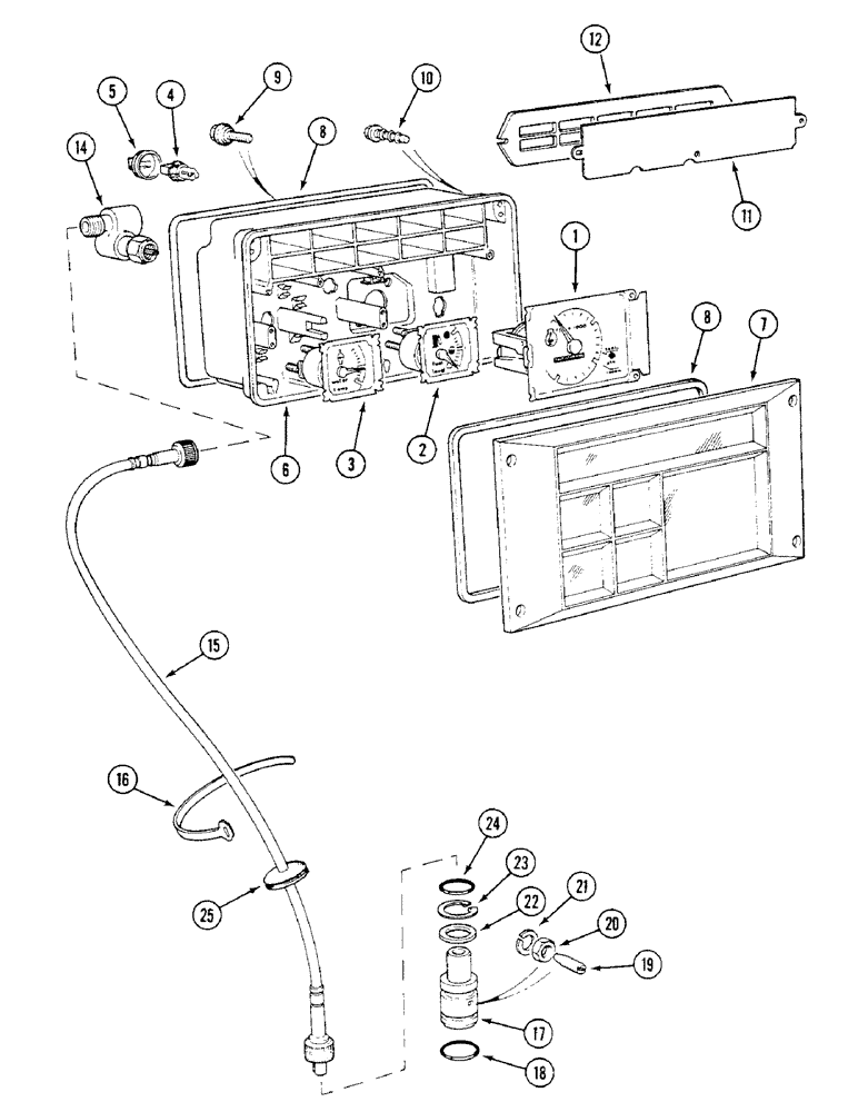 Схема запчастей Case IH 1294 - (4-52) - INSTRUMENT CLUSTER AND TACHOMETER (04) - ELECTRICAL SYSTEMS