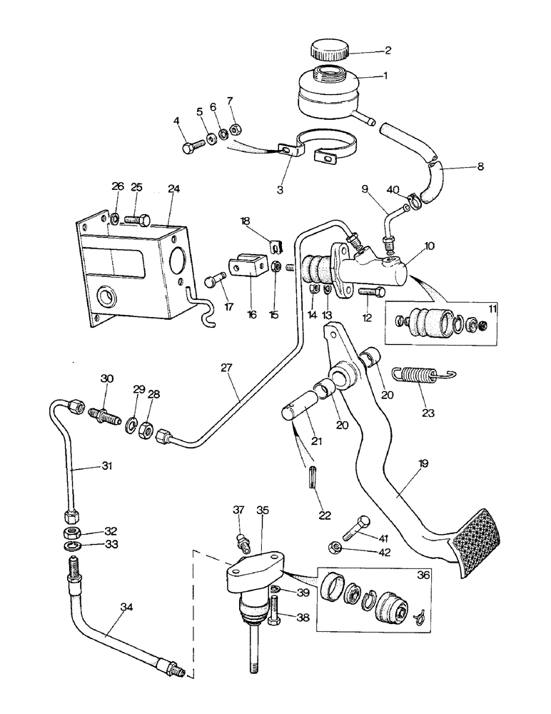 Схема запчастей Case IH 1690 - (C03-1) - RELEASE MECHANISM FOR THE TRANSMISSION CLUTCH, HYDRAULIC COMPONENTS, HIGH PLATFORM, CAB MODEL (03.1) - CLUTCH