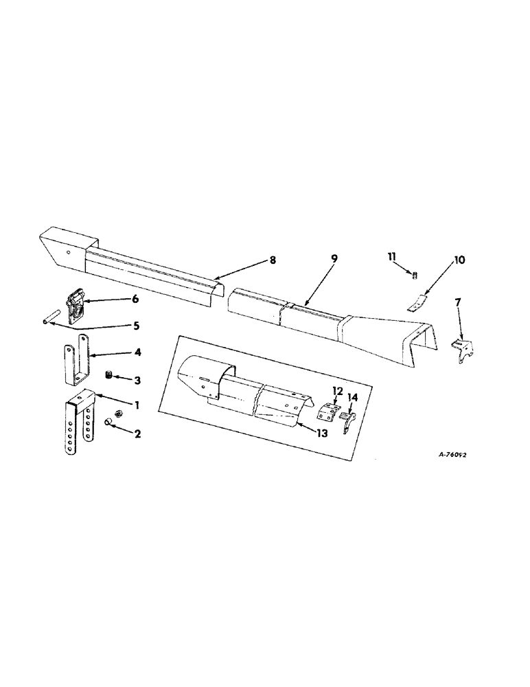 Схема запчастей Case IH 82 - (55) - DRIVE SHAFT SHIELD AND SUPPORT (31) - IMPLEMENT POWER TAKE OFF