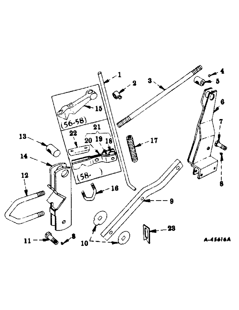 Схема запчастей Case IH 465A - (W-05) - FIRST GANG PARALLEL LINKAGE 