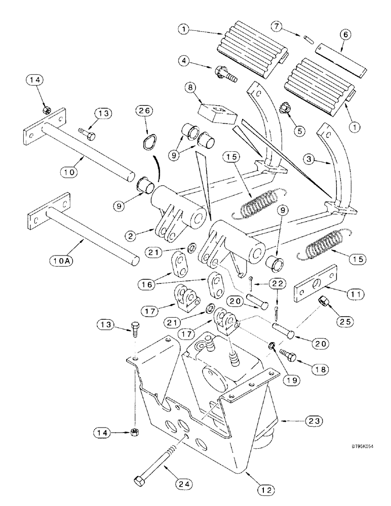 Схема запчастей Case IH 2188 - (7-02) - MASTER BRAKE CONTROLS (5.1) - BRAKES