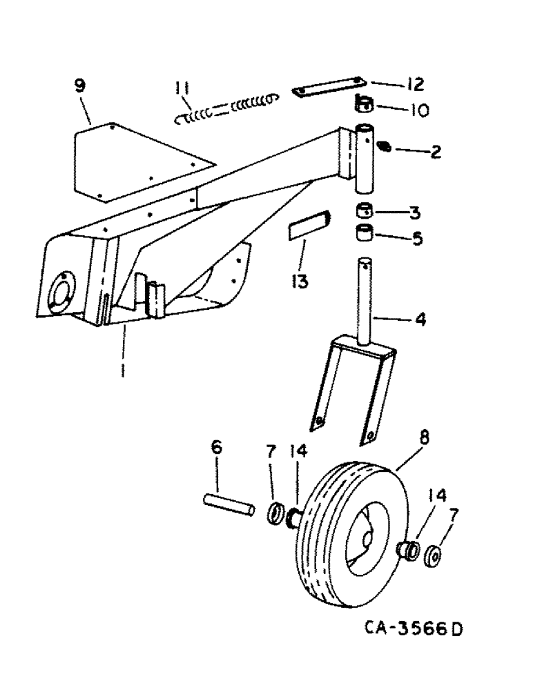 Схема запчастей Case IH 914 - (33-23) - FEEDER AND HEADER, WINDROW PICKUP, GAUGE WHEELS (13) - FEEDER