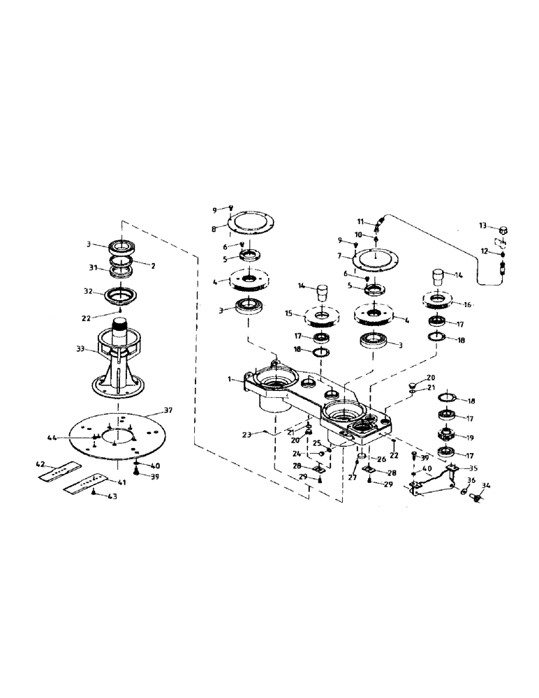 Схема запчастей Case IH 7000 - (A04-02) - GEARBOX, LEG BASECUTTER Mainframe & Functioning Components