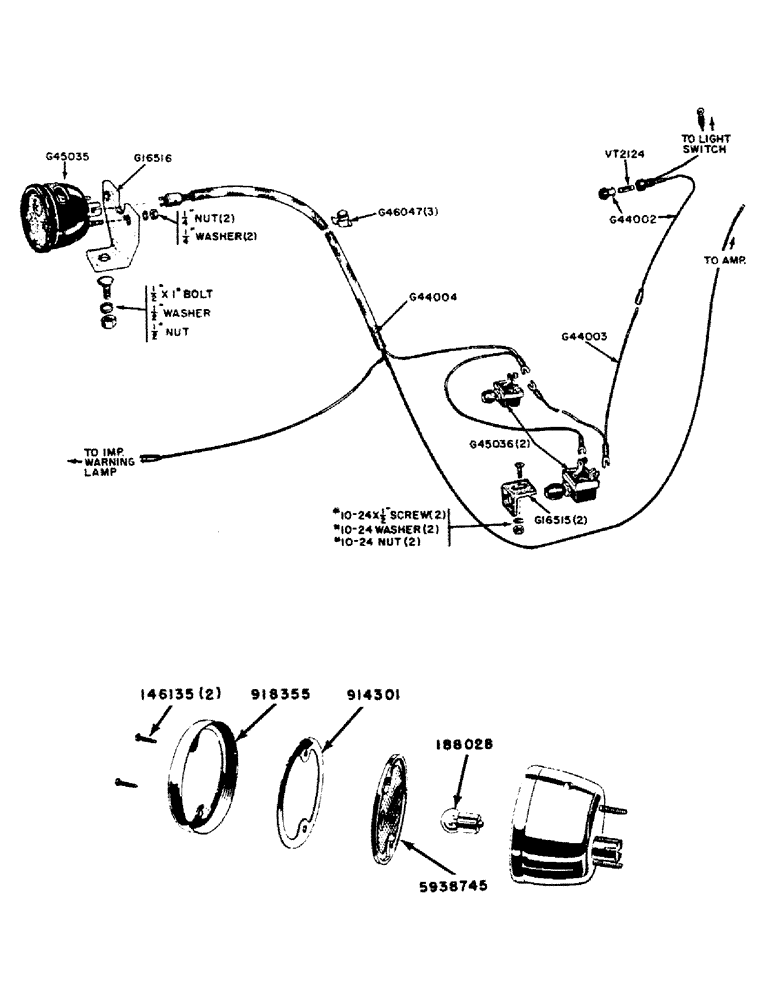 Схема запчастей Case IH 400B-SERIES - (078) - STOP LIGHT ATTACHMENT (04) - ELECTRICAL SYSTEMS