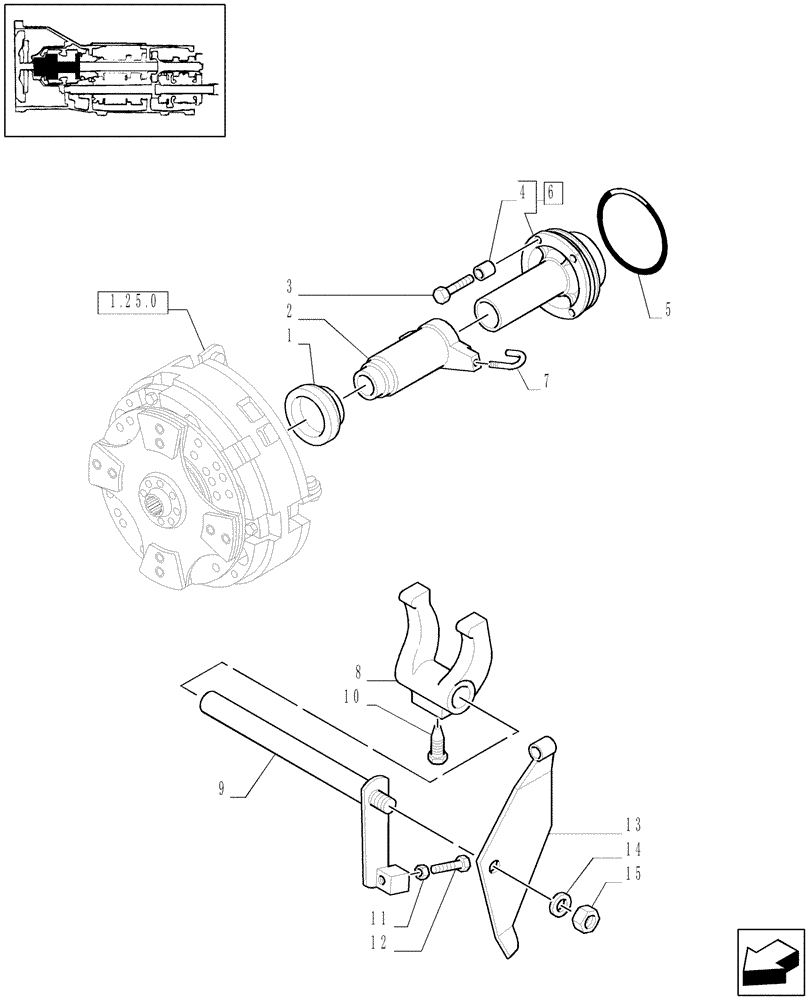 Схема запчастей Case IH JX1075N - (1.26.2[01]) - LEVERS AND TIEROD (03) - TRANSMISSION