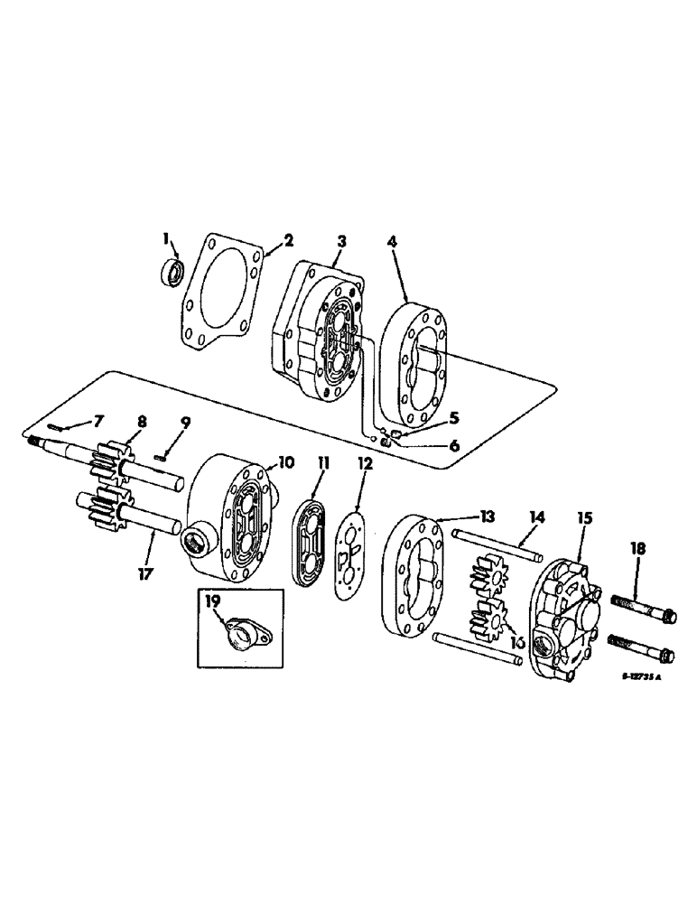 Схема запчастей Case IH 403 - (215) - HYDRAULIC REEL DRIVE CHAIN REDUCTION PUMP (58) - ATTACHMENTS/HEADERS