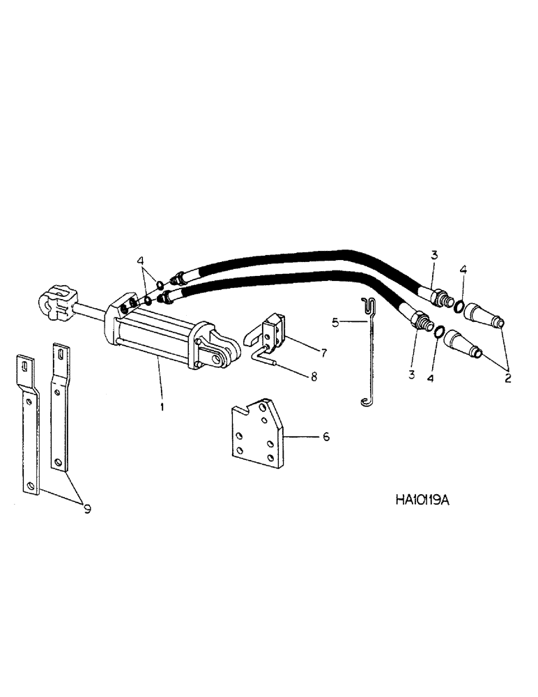 Схема запчастей Case IH 645 - (B-10) - 645 VIBRA CHISEL, TRAIL BEHIND, HYDRAULIC CYLINDER LIFT PARTS 