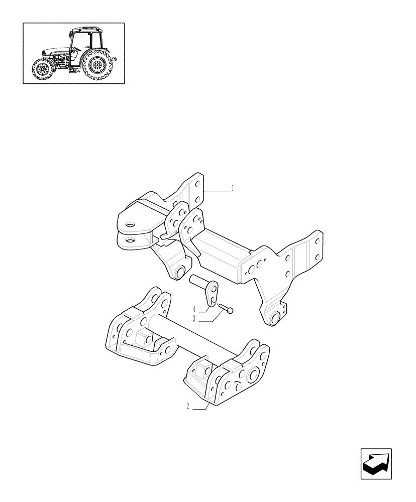 Схема запчастей Case IH JX1070C - (1.81.9[01]) - (VAR.838) FRONT PTO LIFT FOR MCD (07) - HYDRAULIC SYSTEM