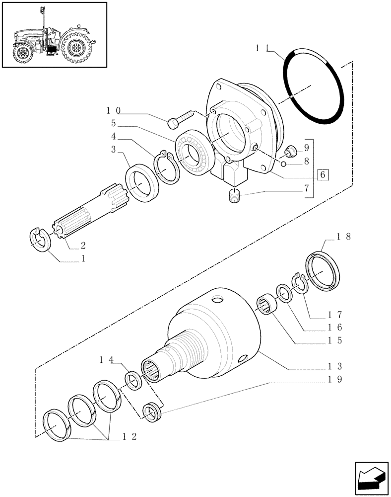 Схема запчастей Case IH JX1075N - (1.28.7/02[01]) - (VAR.297) HI-LO NA - HYDRAULIC CONTROL OF GEARBOX, CLUTCH COVER PLATE AND LID (03) - TRANSMISSION