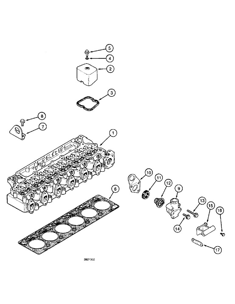 Схема запчастей Case IH 1800 - (2-28) - CYLINDER HEAD COVERS & GASKET, 6TA-590 ENGINE (01) - ENGINE