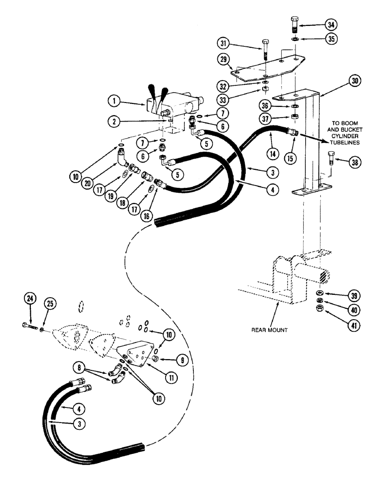 Схема запчастей Case IH 5QA - (8-16) - CONTROL HYDRAULICS, 5QA LOADER (08) - HYDRAULICS