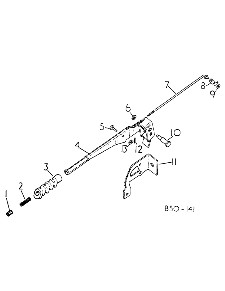 Схема запчастей Case IH 268 - (04-028) - PARK BRAKE HAND LEVER (5.1) - BRAKES