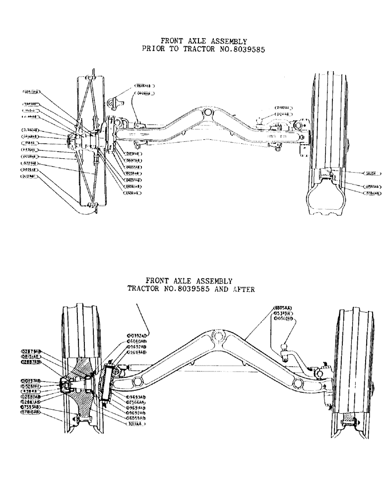 Схема запчастей Case IH 500-SERIES - (073) - FRONT AXLE (06) - POWER TRAIN