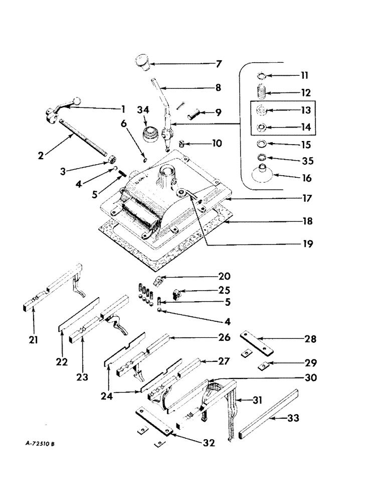 Схема запчастей Case IH 424 - (089) - REAR FRAME AND DRIVING MECHANISMS, GEAR SHIFT MECHANISM Rear Frame & Driving Mechanisms