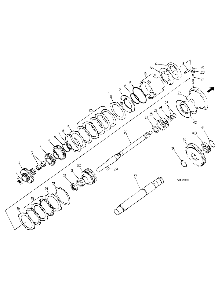 Схема запчастей Case IH 585 - (07-045) - TORQUE AMPLIFIER, SYNCHROMESH DRIVE (04) - Drive Train