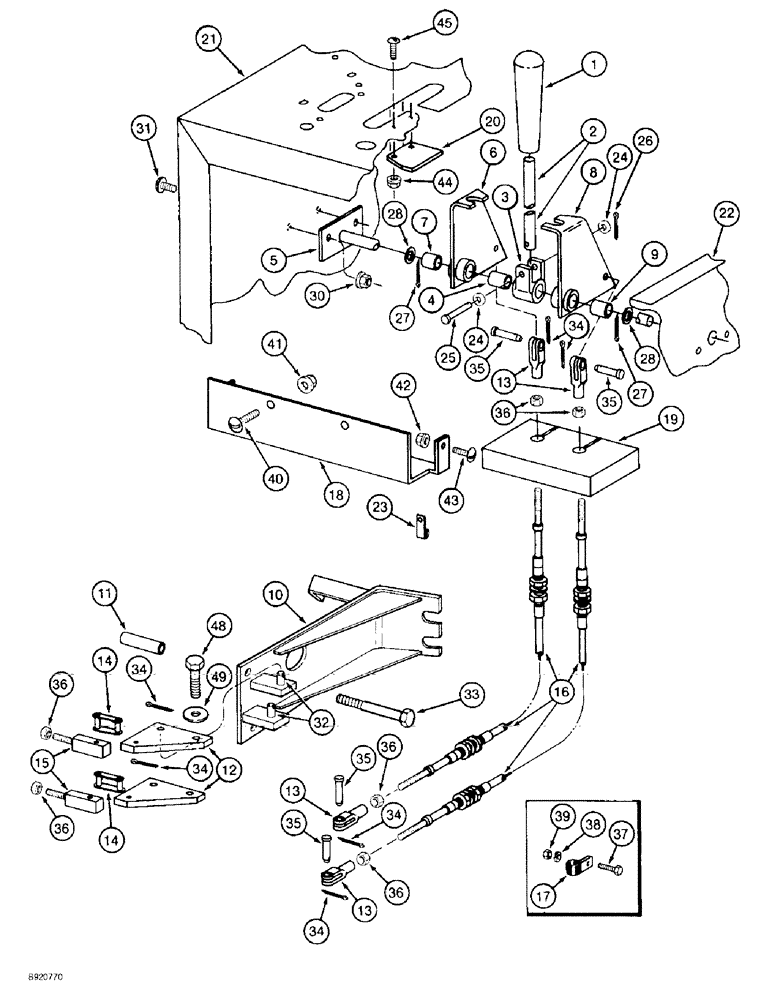 Схема запчастей Case IH 2022 - (6-42) - TRANSMISSION SHIFT CONTROLS (03) - POWER TRAIN