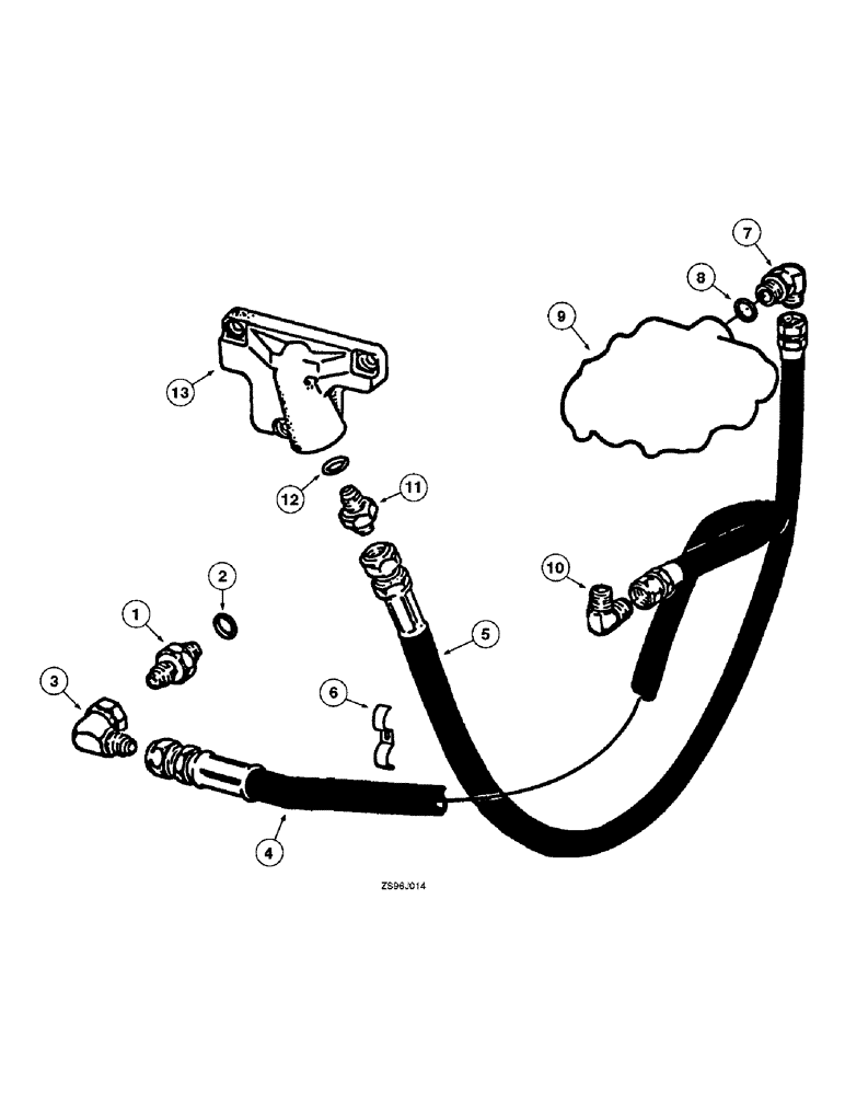 Схема запчастей Case IH 1850 - (7-62) - TRACTOR TO LOADER VALVE HYDRAULIC SYSTEM 