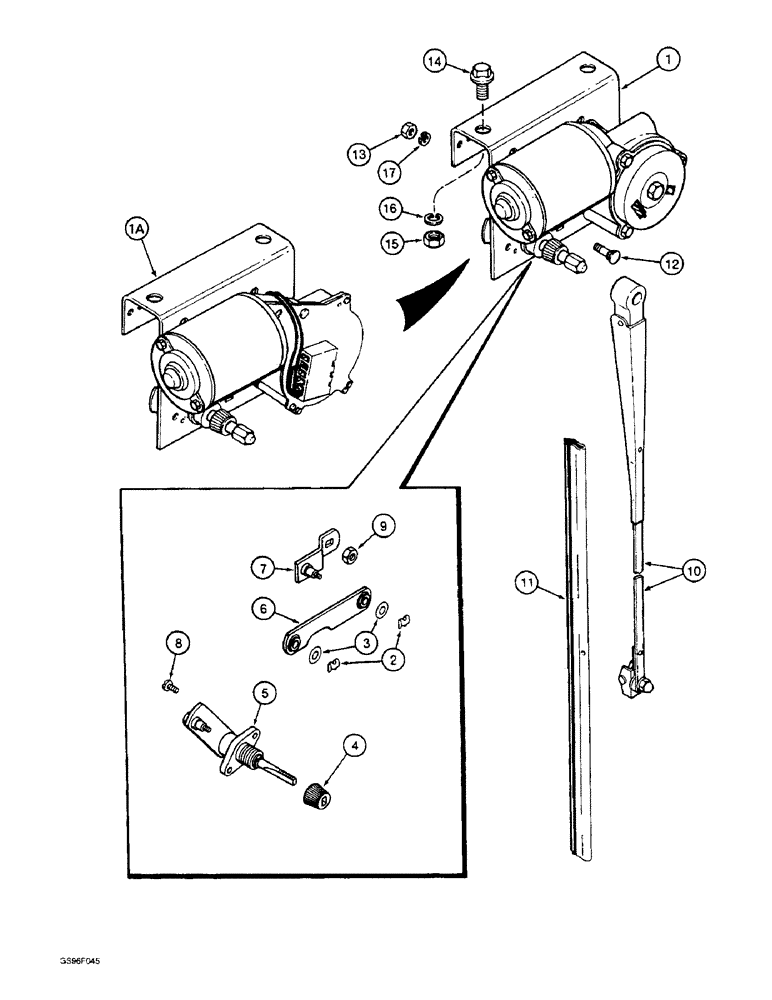 Схема запчастей Case IH 1800 - (4-40) - WINDSHIELD WIPER (06) - ELECTRICAL SYSTEMS