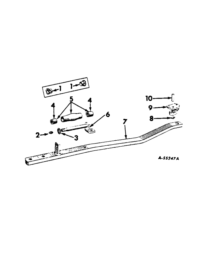 Схема запчастей Case IH 504 - (245[A]) - DRAWBAR AND HITCHES, SWINGING DRAWBAR, INTERNATIONAL TRACTORS EXCEPT HI-CLEAR WITH FIXED DRAWBAR Drawbar & Hitches