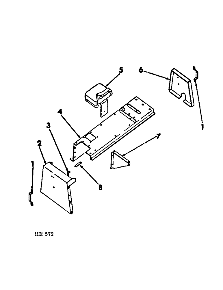 Схема запчастей Case IH 375 - (M-05) - SEAT, OPERATORS PLATFORM AND MISCELLANEOUS, OPERATORS SEAT SUPPORT (10) - OPERATORS PLATFORM