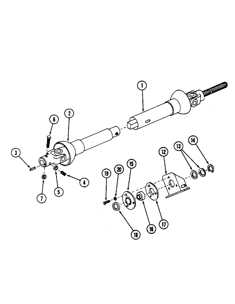 Схема запчастей Case IH 54FRS - (34) - DRIVE SHAFT, 54 FRS SNOW THROWER 