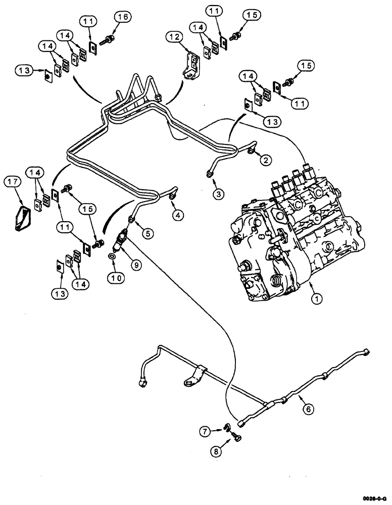 Схема запчастей Case IH 8860 - (10-62) - FUEL INJECTION SYSTEM (USE WITH PUMP J928665) (4T-390 EMISSIONS CERTIFIED ENGINE) (10) - ENGINE