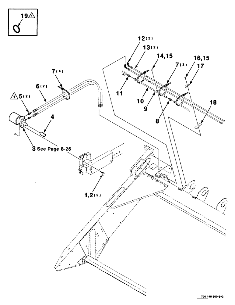 Схема запчастей Case IH 425 - (8-22) - HYDRAULIC REEL DRIVE ASSEMBLY, 25 FOOT (35) - HYDRAULIC SYSTEMS