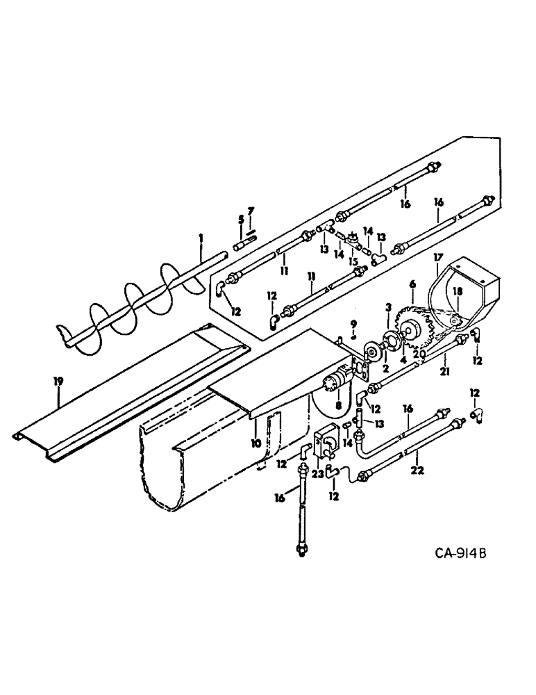 Схема запчастей Case IH 1150 - (C-39) - SWINGING AUGER FEED DRIVE, HYDRAULIC DRIVEN 