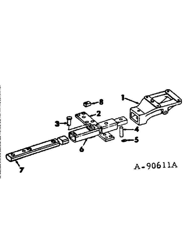 Схема запчастей Case IH 766 - (09-02[A]) - FRAME, INDEPENDENT SWINGING DRAWBAR, WITH TWO OR THREE POINT HITCH (12) - FRAME